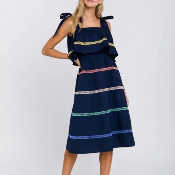 English Factory | Dresses | English Factory Blue Midi Dress | Poshmark